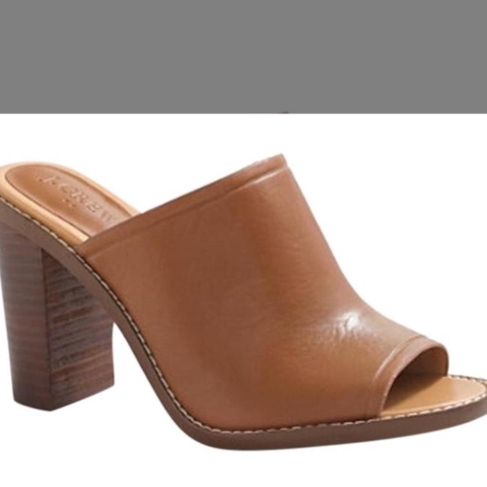 J.Crew True Tan Margo Leather Mules/Slides 8